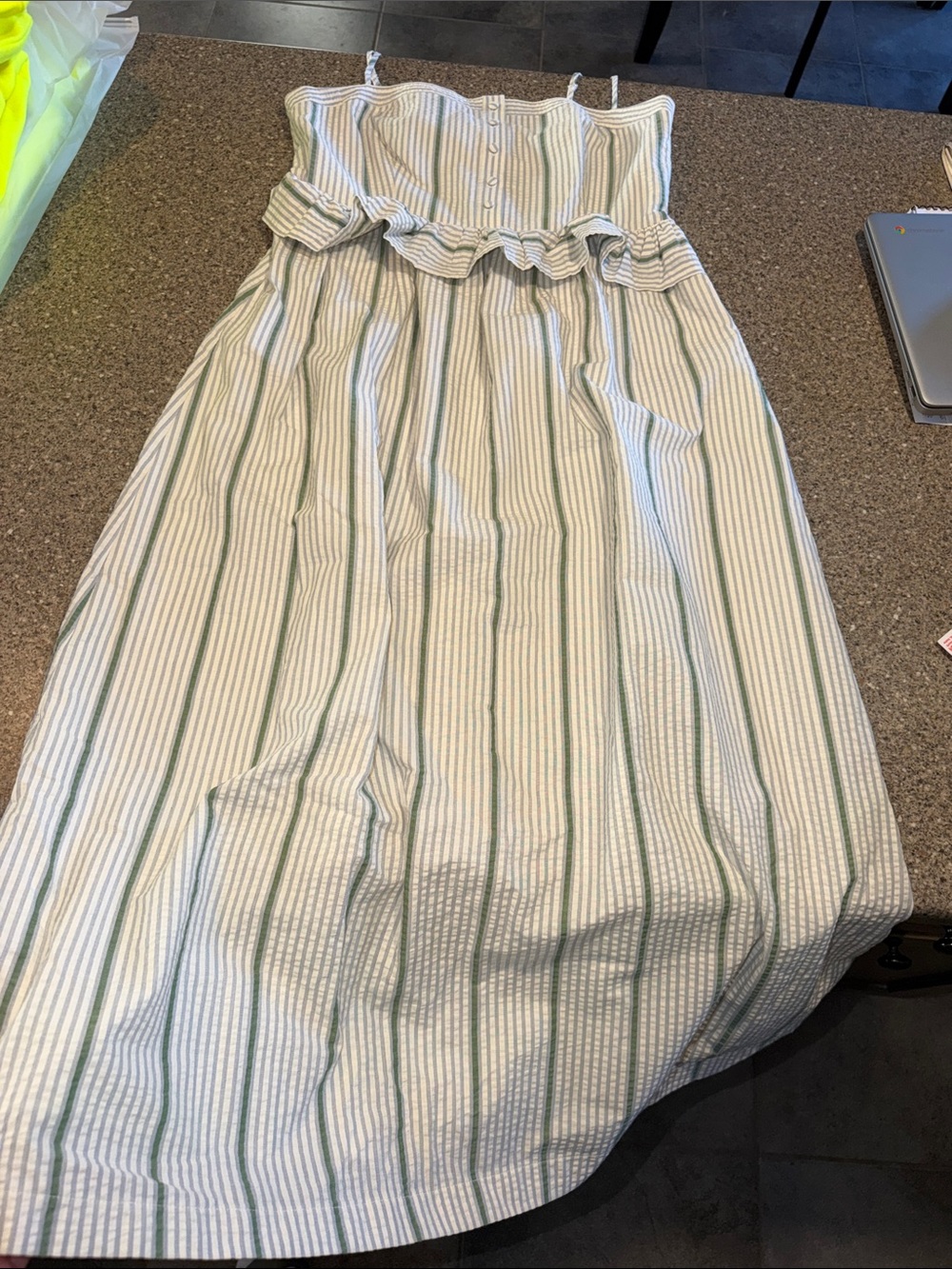 Tuckernuck Mondego Striped Seersucker cotton dress